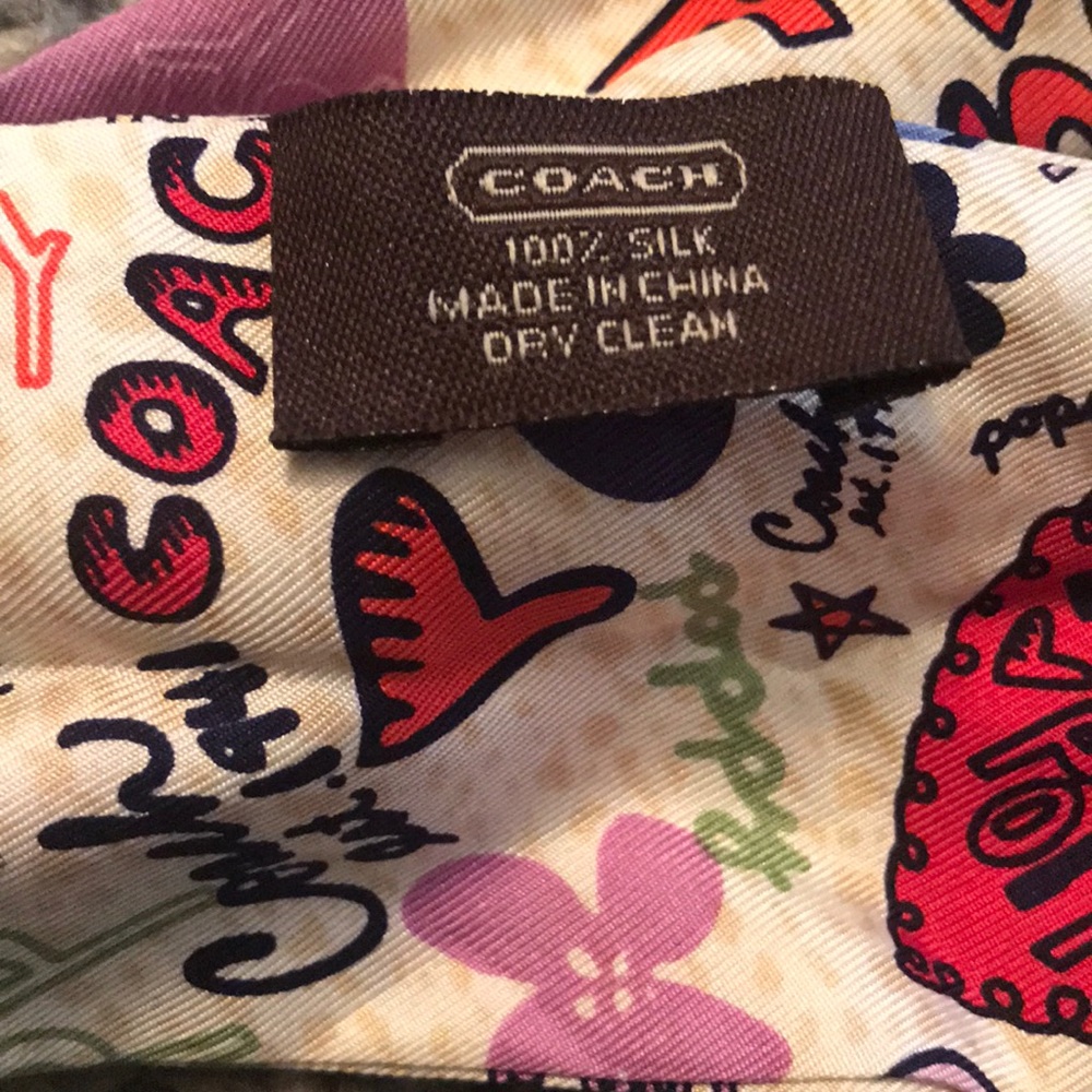 Coach Poppy silk head scarf - Picture 2 of 2